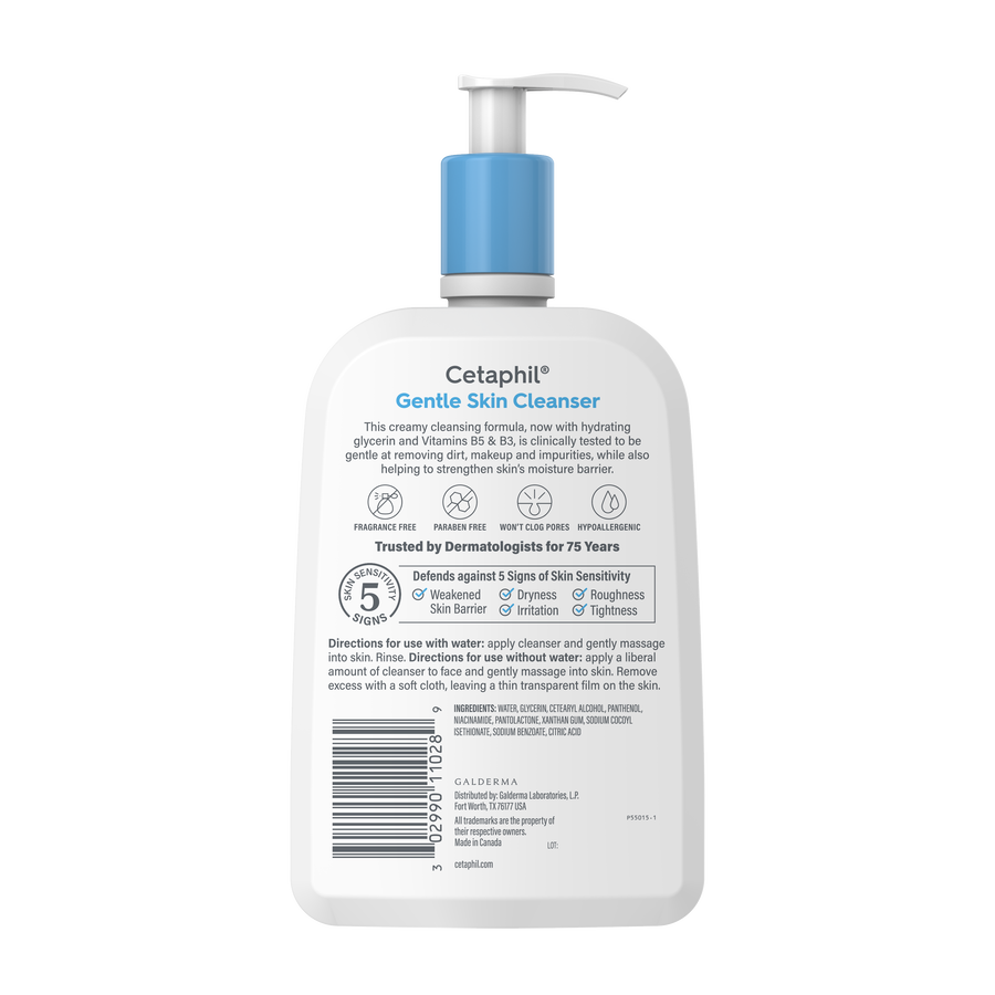 Gentle skin cleanser by Cetaphil for dry to normal sensitive skin