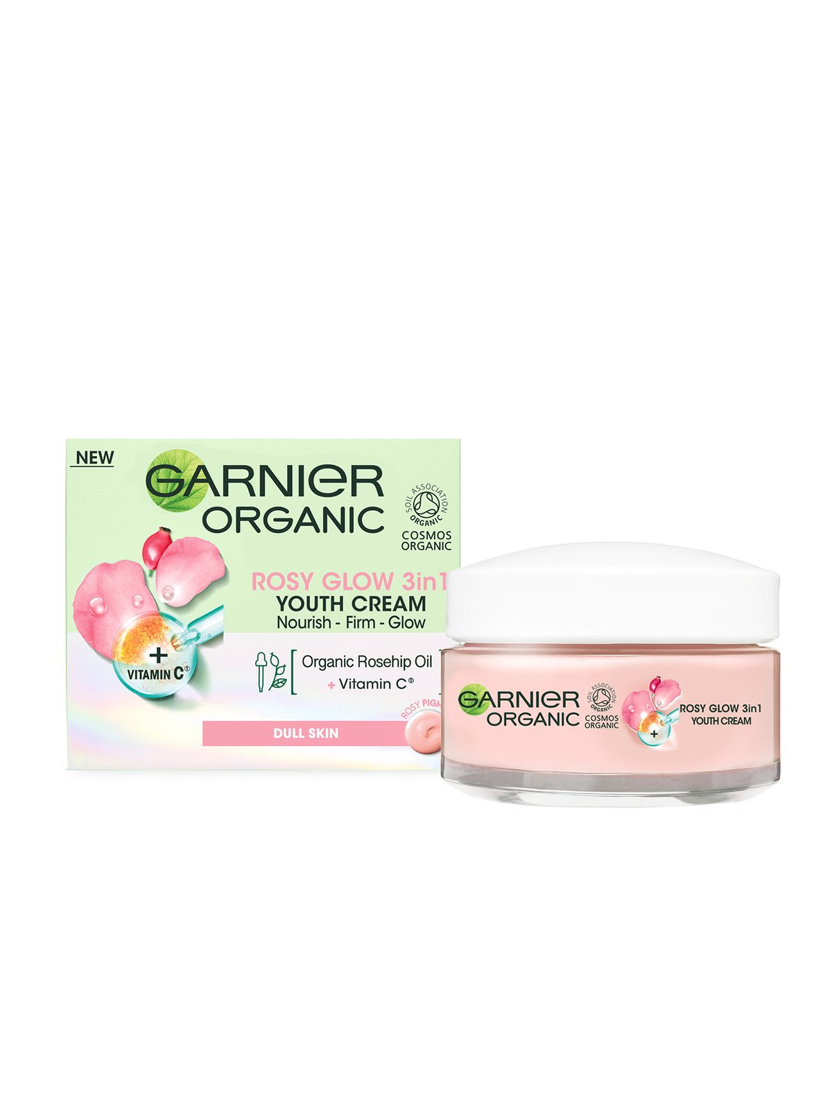 Garnier BIO Rosy Glow 3 in 1 (Nourish, Firm & Glow) Youth Cream