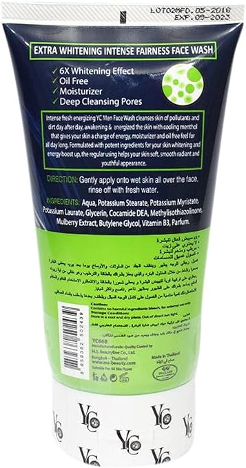 YC Extra Whitening Face Wash For Men