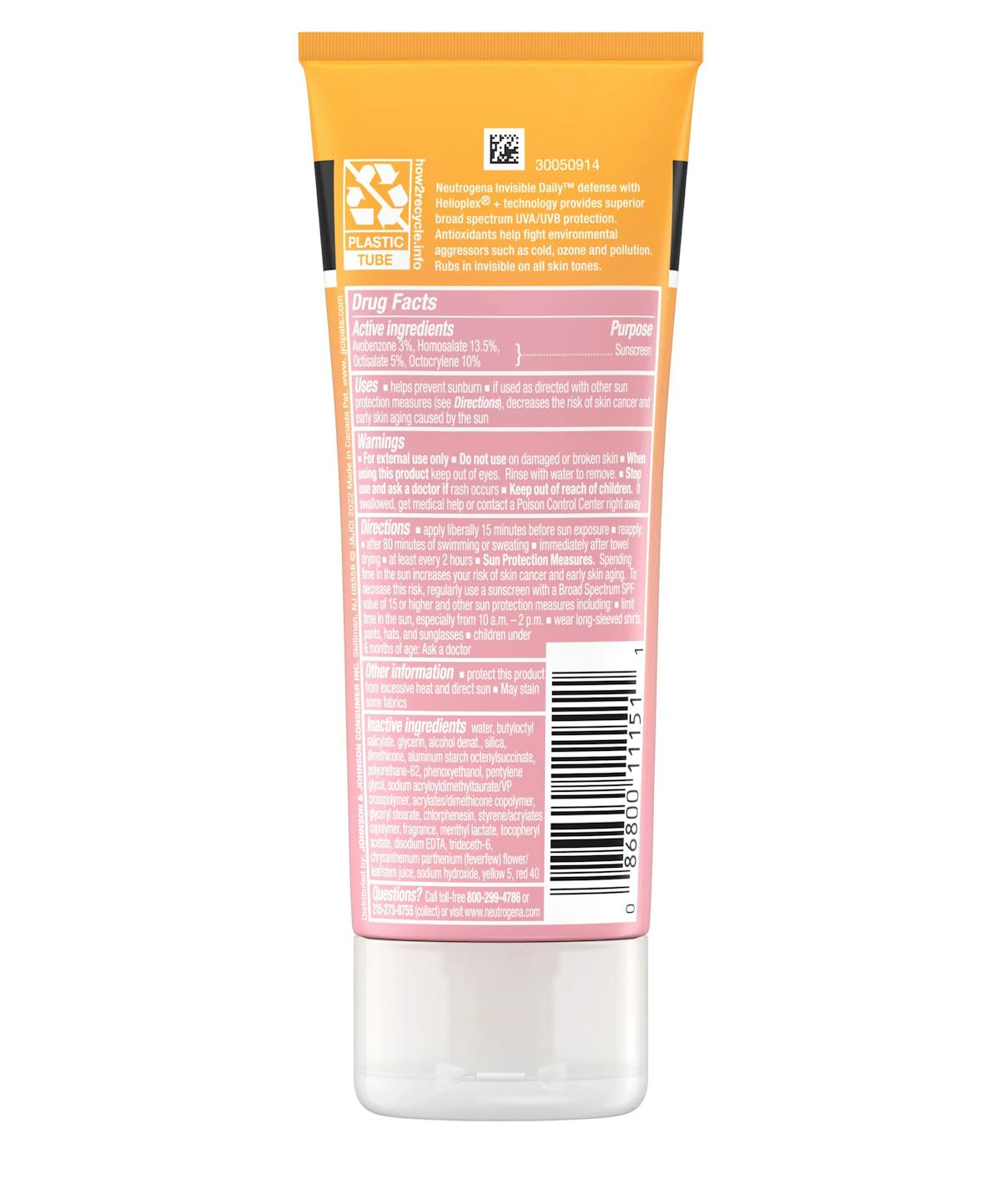 Neutrogena invisible daily defense sunscreen SPF 60+