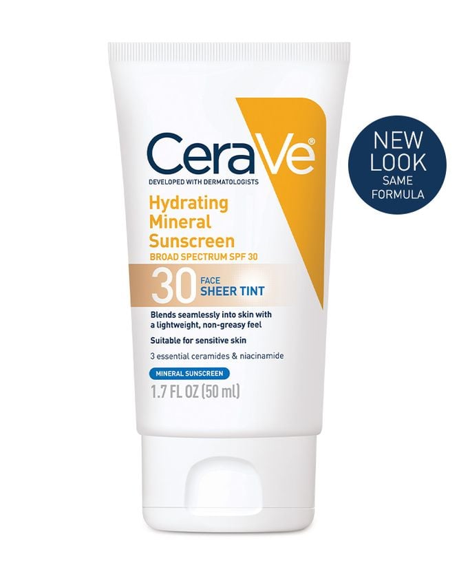 Cerave Hydrating Mineral Sunscreen SPF30 Face Sheer TINT