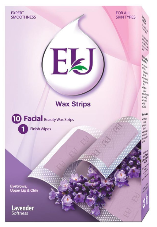 EU Facial Wax Strips, Lavender Softness