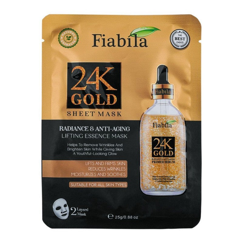 Fiabila 24K Gold Radiance & Anti-Aging Sheet Face Mask