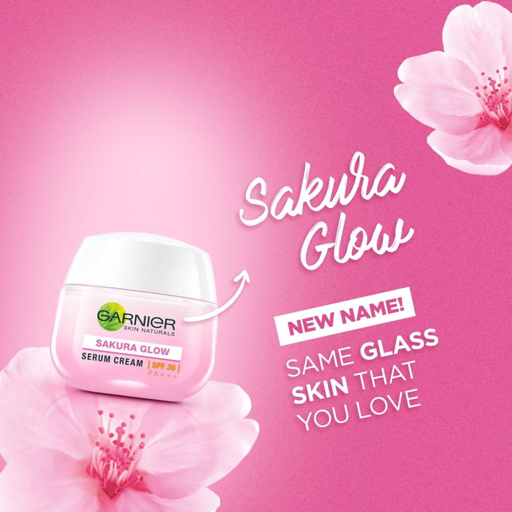 Garnier Sakura White Whitening Face Serum Cream SPF30