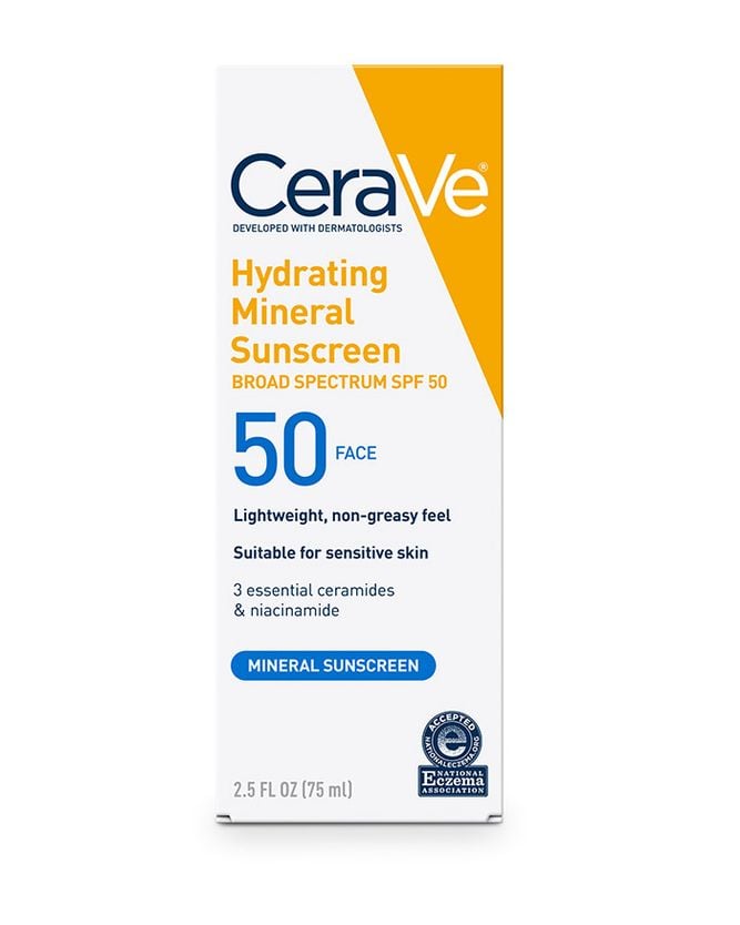 Cerave Hydrating Mineral Face Sunscreen SPF50